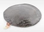 Brinker rond nieuw vloerkleed faux foxfurr antraciet 80x80cm, Nep bont, 50 tot 100 cm, ., Rond