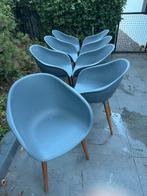 8 Moderne Grijze Stoelen, Huis en Inrichting, Stoelen, Ophalen, Kunststof, Gebruikt, Grijs