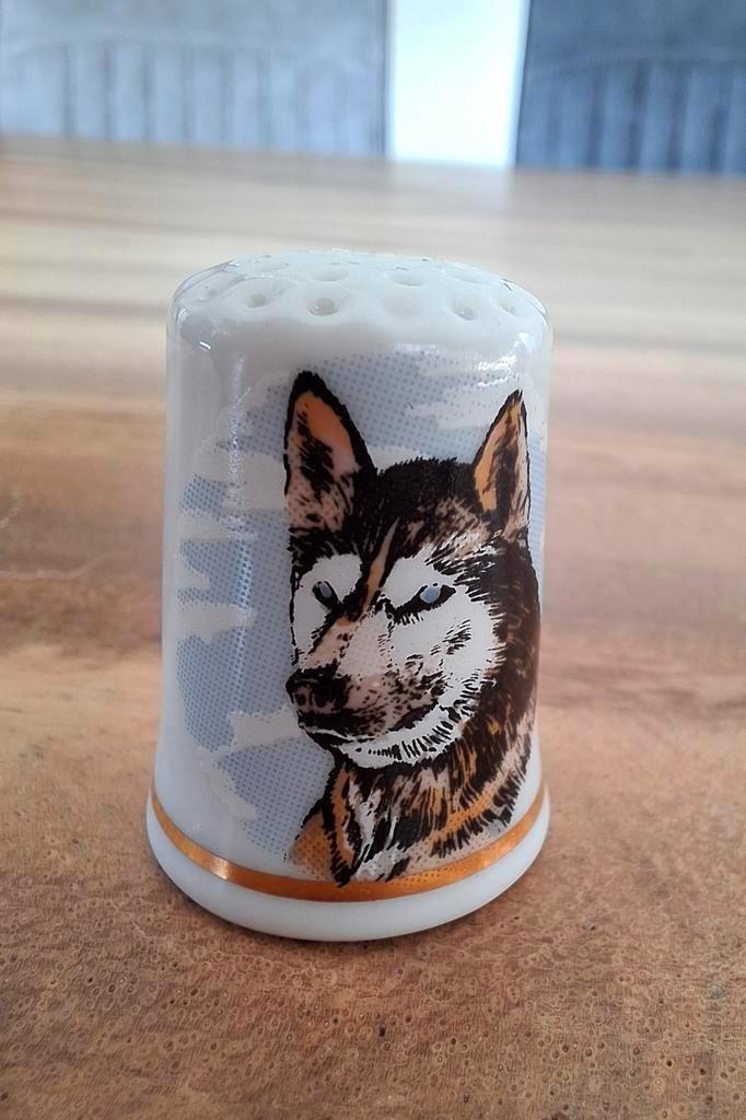 Vingerhoed Embrun, Verzamelen, Vingerhoedjes, Zo goed als nieuw, Buitenland, Porselein, Ophalen of Verzenden