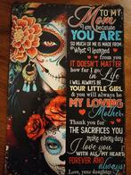 Metalen wandbord 30x20cm. MOM, Huis en Inrichting, Woonaccessoires | Tekstborden en Spreuken, Ophalen of Verzenden