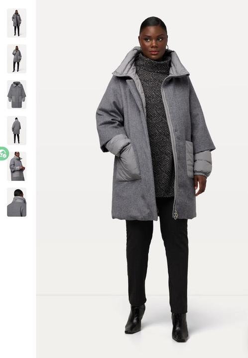 Winterjas grijs, Selection by Ulla, maat 50/52, Kleding | Dames, Grote Maten, Zo goed als nieuw, Jas of Mantel, Grijs, Ophalen of Verzenden