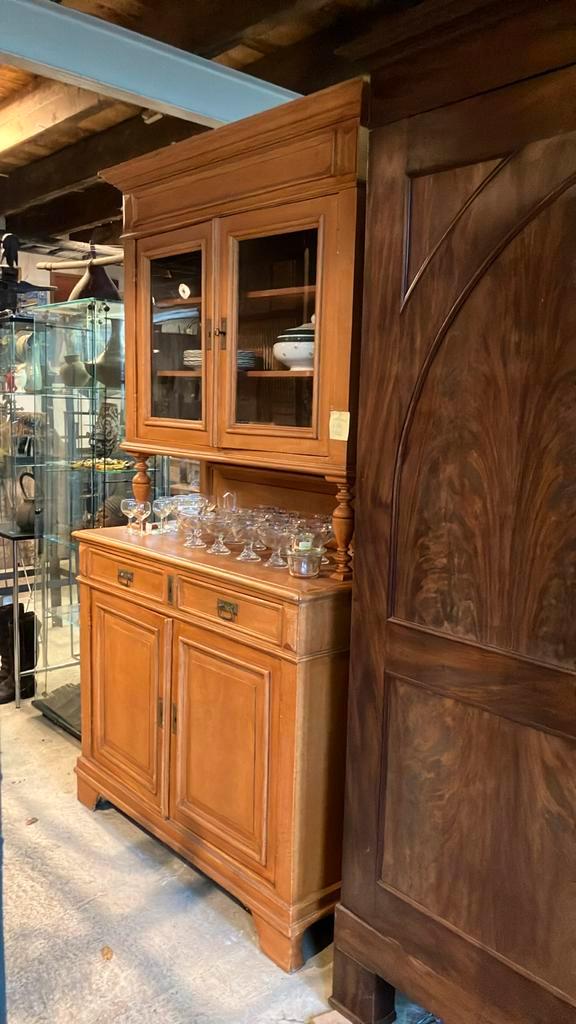 Antiek Servieskastje met Glasdeuren, Antiek en Kunst, Curiosa en Brocante, Ophalen