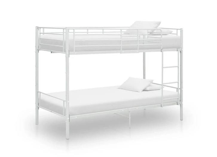 Stapelbed metaal wit 90x200 cm, nieuw in doos, Huis en Inrichting, Slaapkamer | Stapelbedden en Hoogslapers, Nieuw, Stapelbed