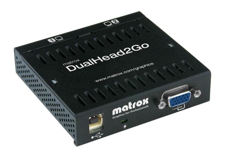 Matrox DualHead2Go Dual VGA splitter - nieuw, Computers en Software, Pc- en Netwerkkabels, Nieuw, Ophalen of Verzenden