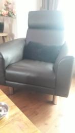 Feuteules, Huis en Inrichting, Fauteuils, Ophalen, Zo goed als nieuw, 50 tot 75 cm, Leer