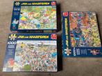 3x Jan van Haasteren puzzels 1000 stukjes, Ophalen of Verzenden, 500 t/m 1500 stukjes, Gebruikt, Legpuzzel