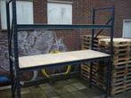 magazijnstelling - zware uitvoering - met houten vlonders, Doe-het-zelf en Verbouw, Metalen, Ophalen, Zo goed als nieuw, IJzer