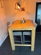 Hoge eetkamer tafel met stoelen, Huis en Inrichting, Ophalen, Gebruikt