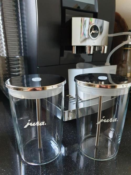 2x Jura glazen melk reservoir 0,5L, zgan, Witgoed en Apparatuur, Koffiemachine-accessoires, Zo goed als nieuw, Ophalen of Verzenden