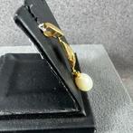 Gouden hanger | 18K | 2,15gr | blaadje met parel | 400215, Sieraden, Tassen en Uiterlijk, Ophalen of Verzenden, Zo goed als nieuw