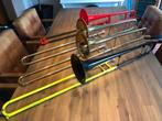 4 stuks Schuiftrombone met koffer/ hoes, Muziek en Instrumenten, Ophalen