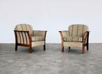 vintage fauteuils | armchairs | jaren 60 | Zweden, Huis en Inrichting, Fauteuils, Hout, Gebruikt, Minder dan 75 cm, Timbeije@hotmail.com