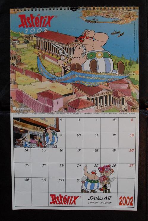 Asterix en Obelix Kalender 2002, Verzamelen, Stripfiguren, Zo goed als nieuw, Overige typen, Asterix en Obelix, Ophalen of Verzenden