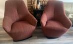 Twee leolux cantate vintage draaifauteuils, Ophalen, Gebruikt, Vintage, 75 tot 100 cm
