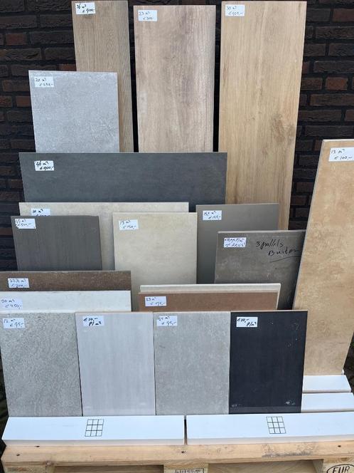 Stunt!! Veel restpartijen voor weinig!!, Doe-het-zelf en Verbouw, Tegels, Nieuw, Vloertegels, Keramiek, 60 cm of meer, 10 m² of meer