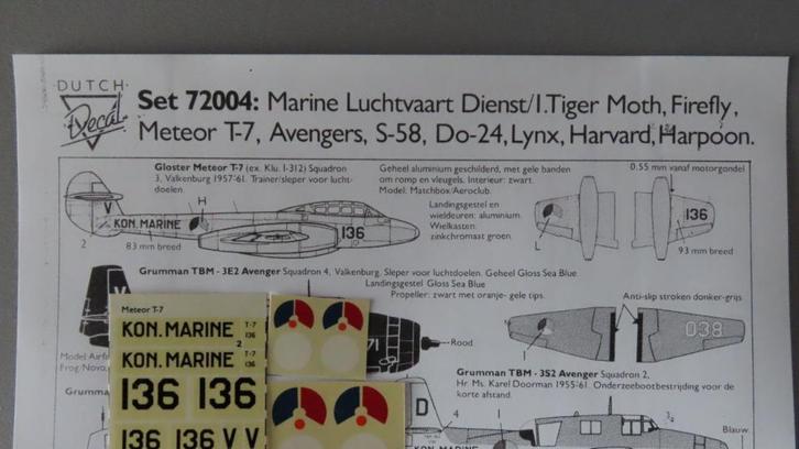 Gloster Meteor T.MK7 Koninklijke Marine Xtrakit 1/72, Hobby en Vrije tijd, Modelbouw | Vliegtuigen en Helikopters, Gebruikt, Vliegtuig