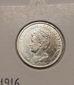 1 Gulden 1916 2e ( Zfr + ), Postzegels en Munten, Munten | Nederland, 1 gulden, Zilver, Ophalen of Verzenden, Koningin Wilhelmina