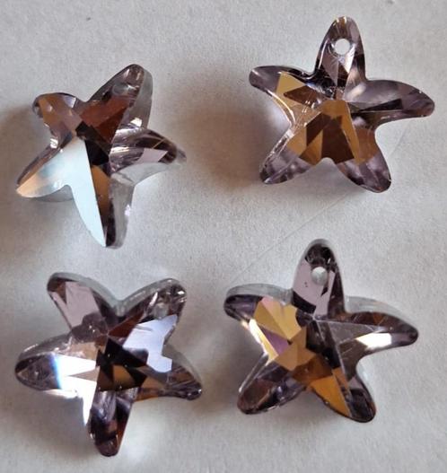 Geslepen kristal ster met zilver achterkant 17 mm 6, Hobby en Vrije tijd, Kralen en Sieraden maken, Nieuw, Kraal, Verzenden