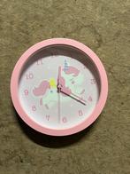 Leuke meisjes klok met eenhoorn, Ophalen of Verzenden, Nieuw, Analoog, Wandklok