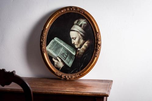 Portret van een lezende vrouw, Gerrit Dou, Rembrandt, Antiek en Kunst, Kunst | Litho's en Zeefdrukken, Ophalen