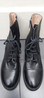 Nieuwe zwarte leren shabbies laarzen maat 40 41, Nieuw, Lage of Enkellaarzen, Shabbies, Ophalen of Verzenden