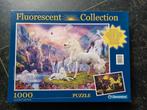 Fluorescent Unicorn Puzzel - 1000 Stukjes, Hobby en Vrije tijd, Denksport en Puzzels, Ophalen, 500 t/m 1500 stukjes, Zo goed als nieuw