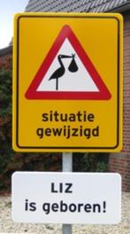 Situatie gewijzigd geboortebord huren Emmen Drenthe, Ophalen, Nieuw, Geboorte of Huwelijk