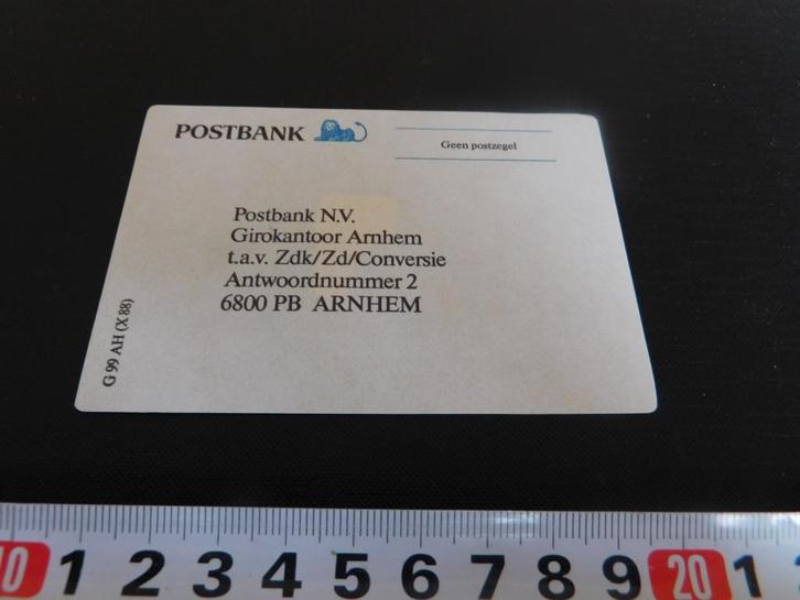 sticker POSTBANK Girokantoor Arnhem, Verzamelen, Stickers, Zo goed als nieuw, Ophalen