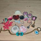 98. Lot van 10 gezellige sieraden., Ophalen of Verzenden, Zo goed als nieuw, Overige kleuren, Overige materialen
