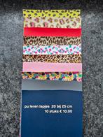 PU Leren Lapjes - 10 stuks, Hobby en Vrije tijd, Stoffen en Lappen, Ophalen of Verzenden, Nieuw, Overige kleuren, Leer of Kunstleer