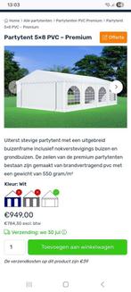 Partytent te koop. 5x8, in zeer goede staat!!, Ophalen, Partytent, 8 meter of meer, Zo goed als nieuw