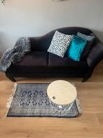 Zwart velvet bankje – 150x80x80 cm – stijlvol & comfortabel, Huis en Inrichting, Banken | Sofa's en Chaises Longues, Ophalen, Tweepersoons