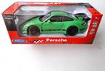 Welly, Porsche 911 GT3 RS, deuren kunnen open, Groen, Hobby en Vrije tijd, Modelauto's | 1:43, Ophalen, Nieuw, Auto, Overige merken