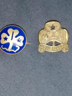 Wees Bereid MG Meisjes Gilde 2 speldjes, Verzamelen, Scouting, Ophalen of Verzenden, Gebruikt, Embleem, Speld of Insigne