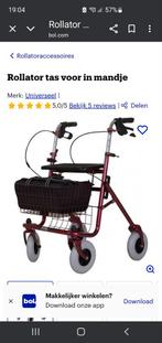 Rollatormand en tas voor in mandje., Diversen, Rollators, Ophalen, Zo goed als nieuw