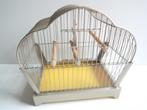 Vintage jaren ’60 metalen vogelkooi, Ophalen of Verzenden, Zo goed als nieuw, Metaal, Vogelkooi