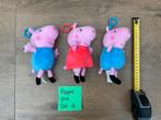 3 nieuwe zgan Peppa Pig en George knuffel sleutelhangers, Ophalen, Nieuw, Knuffel of Figuurtje