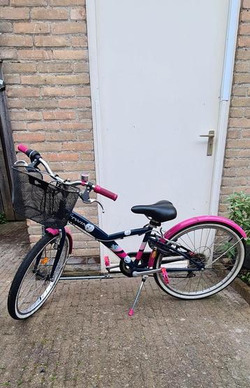 Btwin fiets 24 inch roze meisjes fiets original 500 mandje