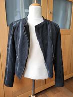 Zwart bikerjasje kort jasje mt 34, Ophalen, Zwart, Zo goed als nieuw, Jasje
