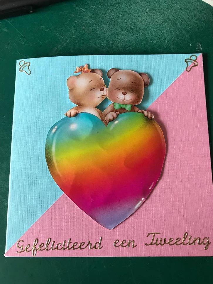 Diverse geboorte tweeling kaarten, Hobby en Vrije tijd, Kaarten | Zelfgemaakt, Nieuw, Ophalen of Verzenden