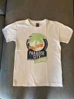 EAGER BEAVER wit shirt met palmboom opdruk 140 nette staat, Ophalen of Verzenden, Gebruikt, Jongen, Shirt of Longsleeve