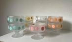 Glazen coupes Pastel Katja, Ophalen of Verzenden, Zo goed als nieuw, Glas, Glas of Glazen