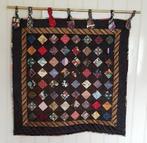 D048 Quilt van stropdassen, br 91 hoog 99 cm, Huis en Inrichting, Ophalen of Verzenden, Gebruikt