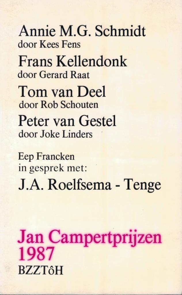 Jan Campertprijzen 1987., Boeken, Literatuur, Zo goed als nieuw, Nederland, Ophalen of Verzenden