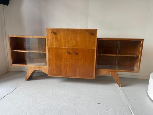 Dressoir (Vintage, Art deco), Huis en Inrichting, Kasten | Dressoirs, Gebruikt, 200 cm of meer, 25 tot 50 cm, Met deur(en), Met klep(pen)