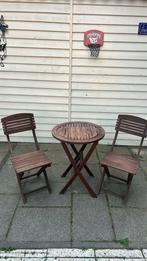Bistro tuinsetje FSC hardhout inklapbaar kwaliteit, Tuin en Terras, Ophalen, Hout, 2 zitplaatsen