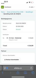 Groet uit Schoorl run 21km wedstrijd, Sport en Fitness, Loopsport en Atletiek, Overige merken, Overige typen, Nieuw, Ophalen of Verzenden