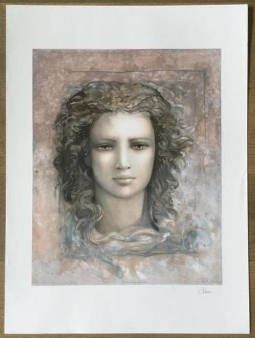 Jean Paul Cleren - Visage Imaginaire - Litho Handgesign., Antiek en Kunst, Kunst | Litho's en Zeefdrukken, Ophalen of Verzenden