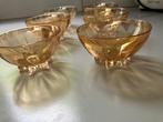 6 iriserend oranje vintage Schaaltjes, Ophalen of Verzenden