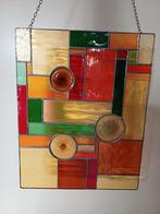Kleurrijk Glas in Lood 34 x 27, Antiek en Kunst, Antiek | Glas en Kristal, Ophalen